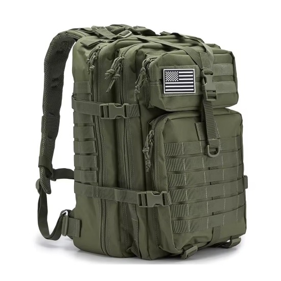 Rucsac Militar Tactic, 45L, 53x35x25CM, Impermeabil, Verde
