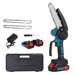 Fierastrau electric de mana 24V, 6 inch, 2 acumulatori, 2 lanturi