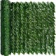 Gard artificial verde cu frunze, 300x100cm