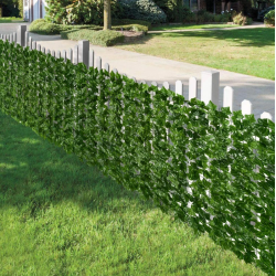 Gard artificial verde cu frunze, 300x100cm