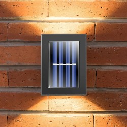 Set 4 x lampi solare pentru perete exterior, iluminare sus-jos
