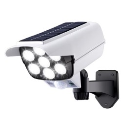Lampa solara LED tip Camera Supraveghere Falsa, sensor de miscare, acumulator intern si telecomanda