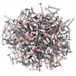 Set Rezerva 100 Cuie Rotunde Pentru Pistol De Nituri, Din Otel, Pentru Beton, Caramida, Lemn, Rigips, BCA, Calibru 7, 3 mm, Alb