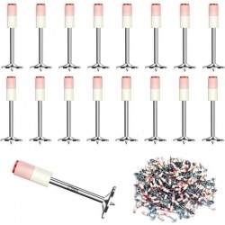 Set Rezerva 100 Cuie Rotunde Pentru Pistol De Nituri, Din Otel, Pentru Beton, Caramida, Lemn, Rigips, BCA, Calibru 7, 3 mm, Alb