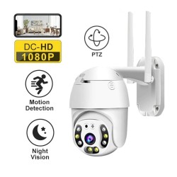 Camera de Supraveghere Video 2MP 2560x1920, aplicatie dedicata, intelligent tracking, PTZ, WIFI, Lan, AP hotspot, Micro SD, Rotire, Alarma miscare, Interior si Exterior, Alb