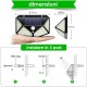 Set 4 x Lampa Solara de perete cu senzor de lumina si miscare 100 LED