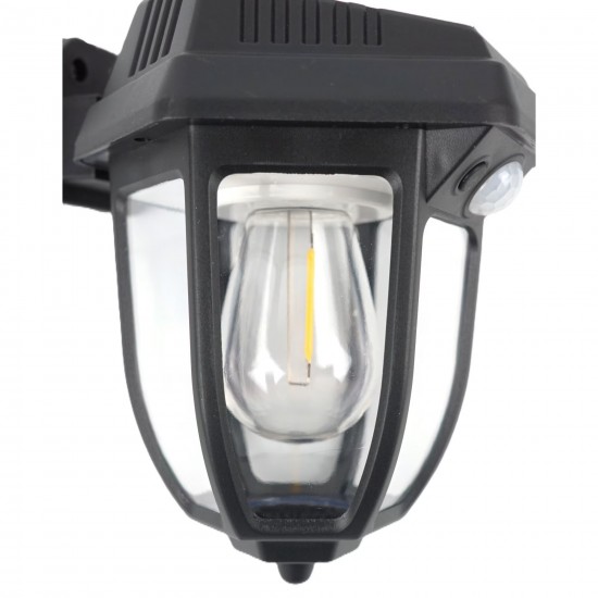 Lampa Solara tip Felinar cu tarus, Pornire automata pe timp de noapte, Sensor de miscare, 3 moduri de functionare